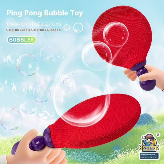 Children's Educational Parent-child Interactive Elastic Blowing Outdoor Bubble Racket